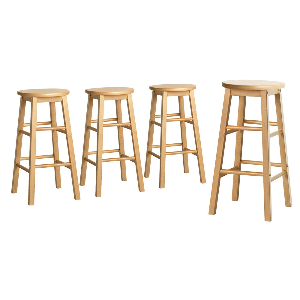 Artiss Set of 4 Wooden Bar Stools Durable seating for modern spaces.