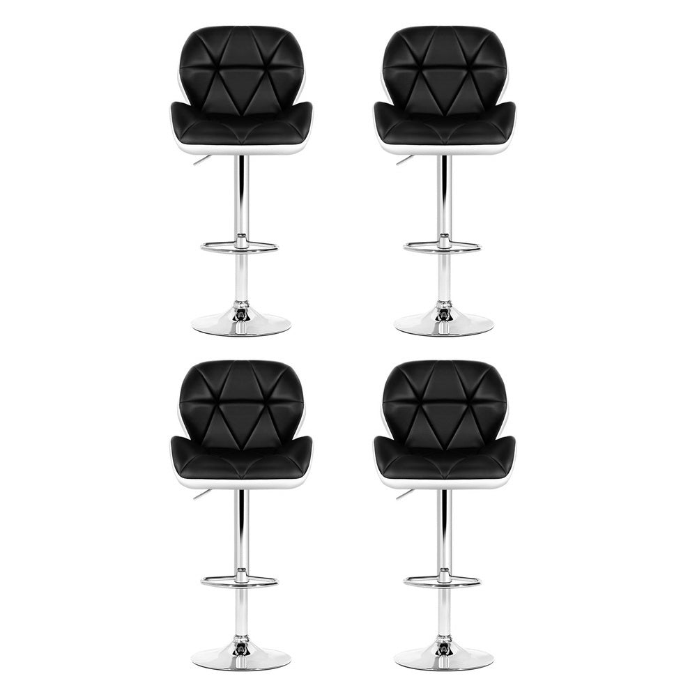 Artiss Adjustable Gas Lift Padded Leather Bar Stools