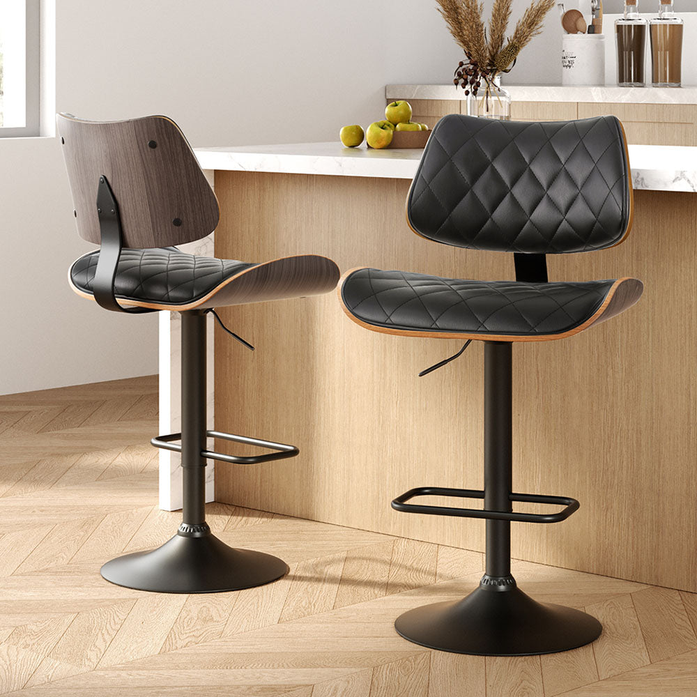Elegant Adjustable Bar Stools - Set of 2