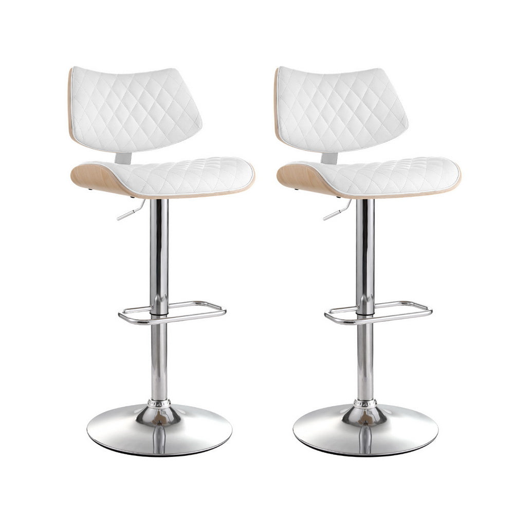 Elegant Adjustable Bar Stools - Set of 2