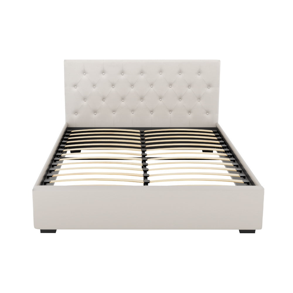 Artiss Vila Queen Gas Lift Bed Frame
