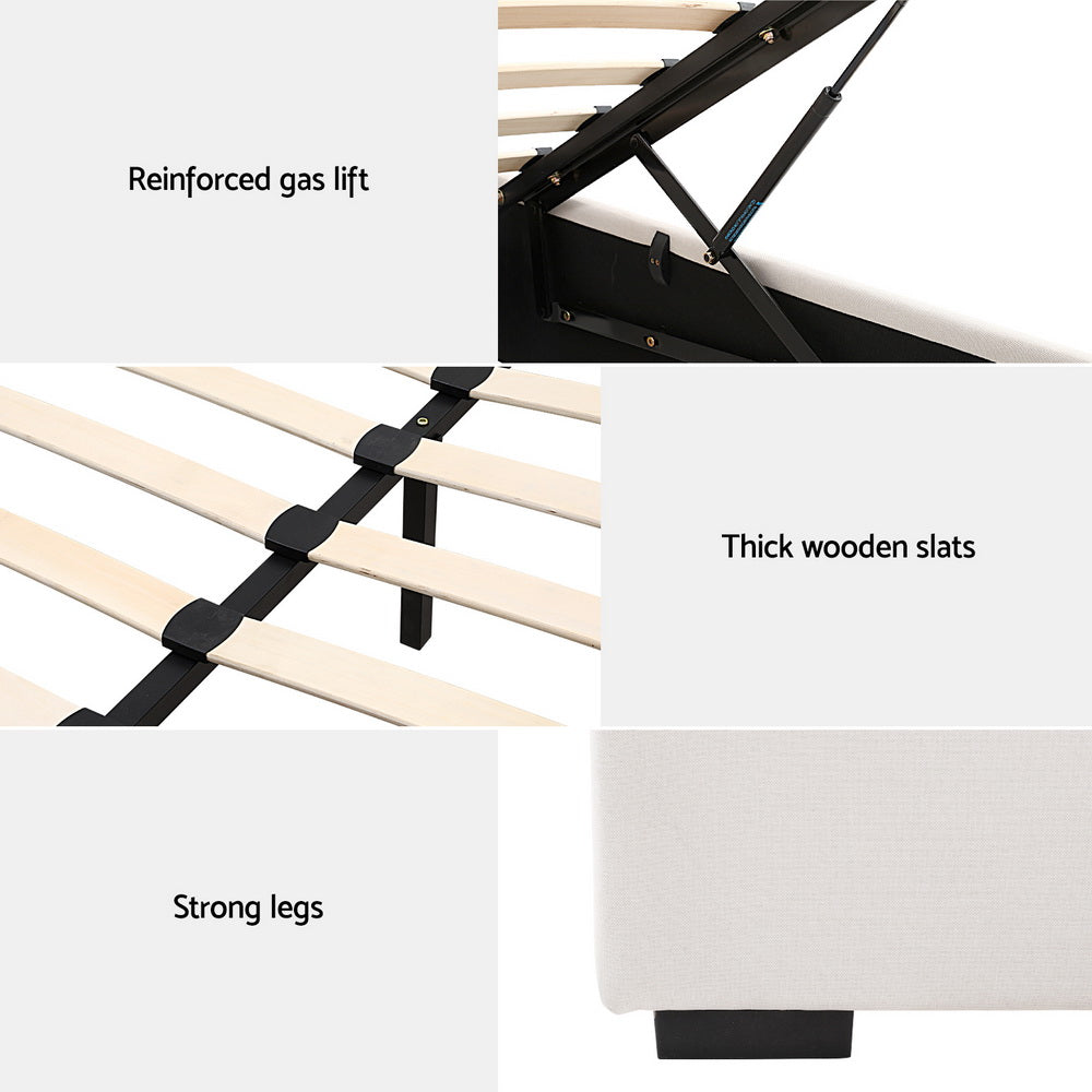 Artiss Vila Queen Gas Lift Bed Frame