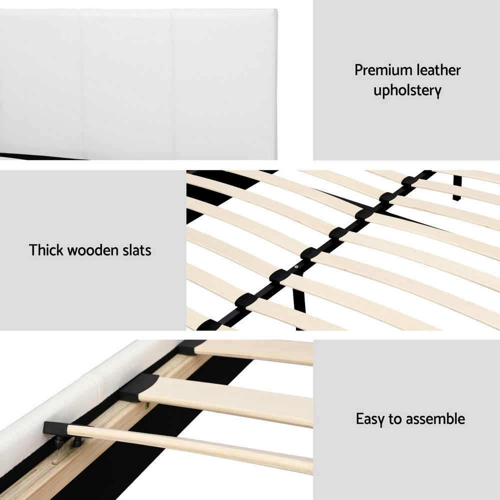 Artiss Neo Queen Size Bed Frame - White