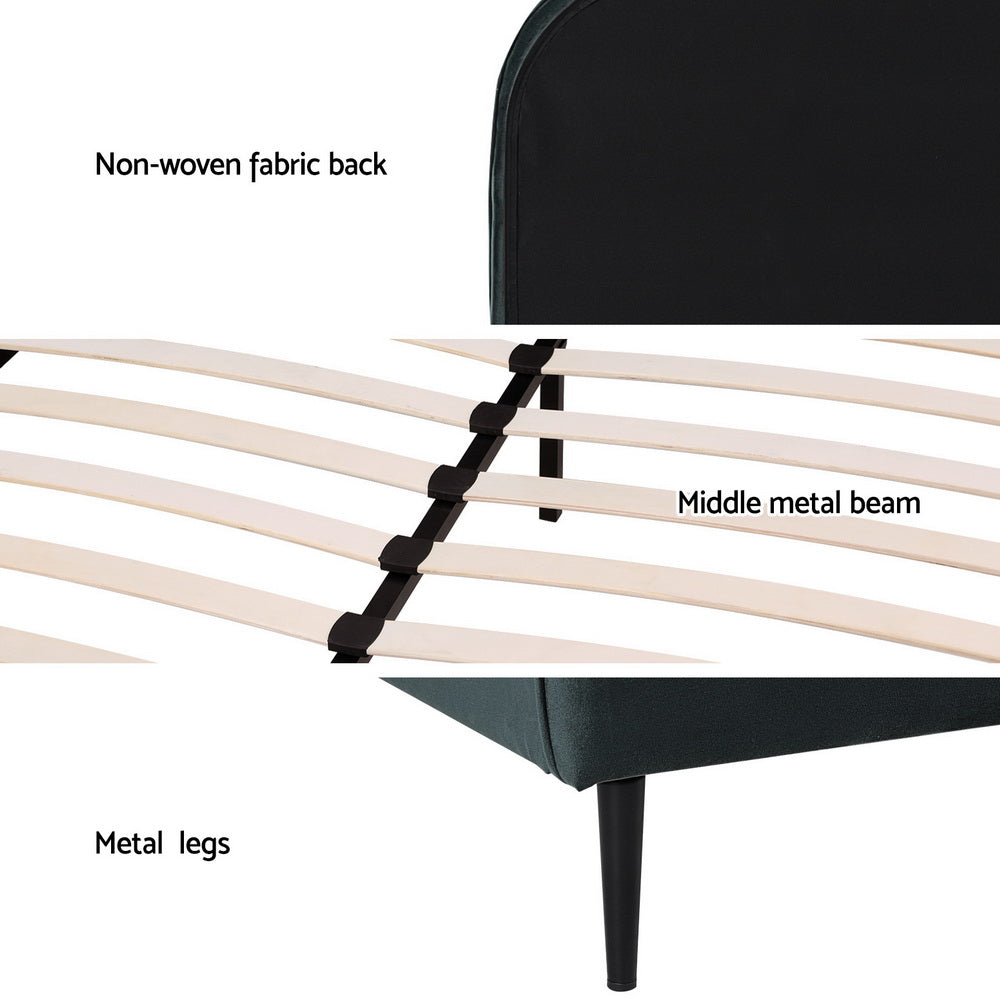 Artiss Olan Velvet Queen Bed Frame