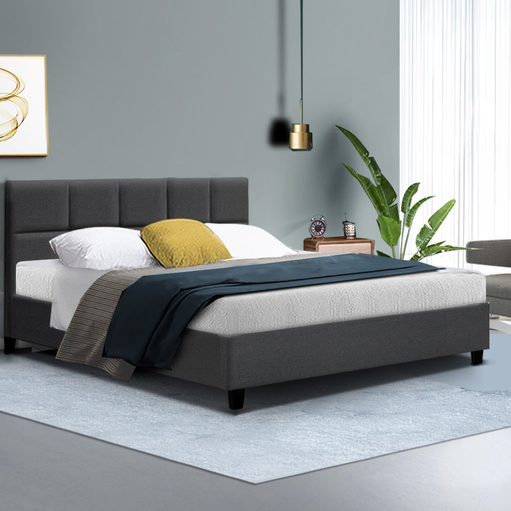 Artiss Charcoal TINO Queen Bed Frame