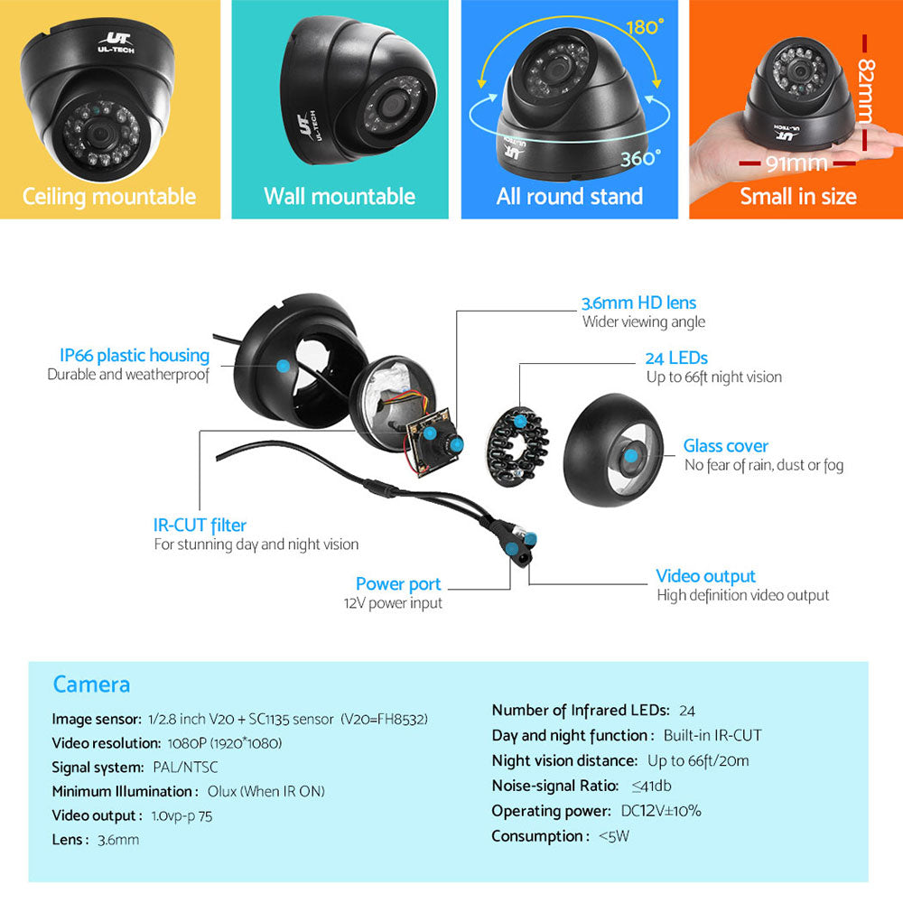 UL-Tech 8CH HD CCTV Security System
