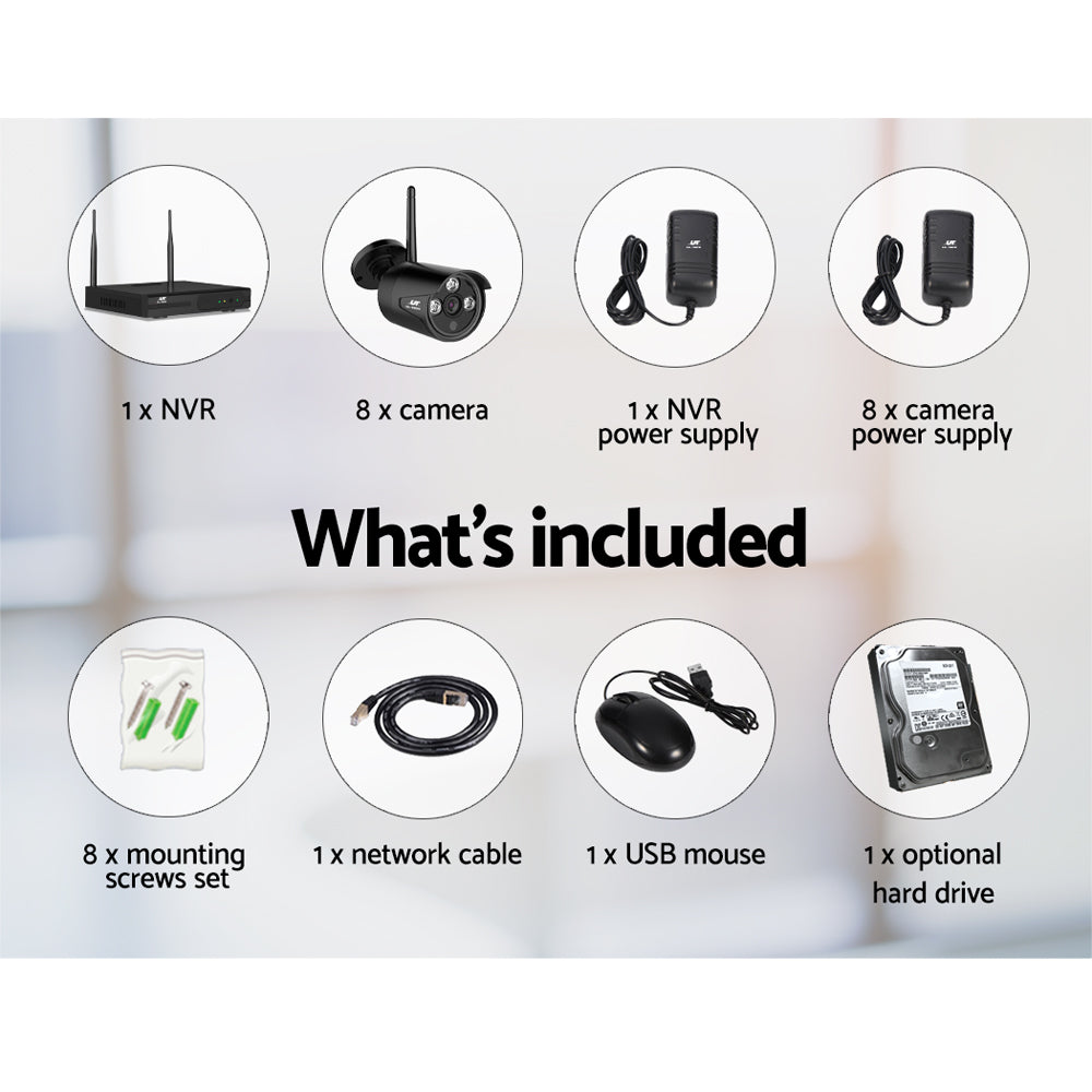UL-tech 8-Channel Wireless CCTV Security System
