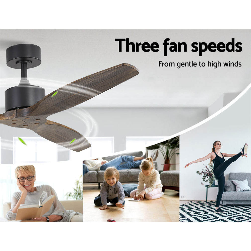 Devanti 52'' Dark Wood Ceiling Fan with Remote