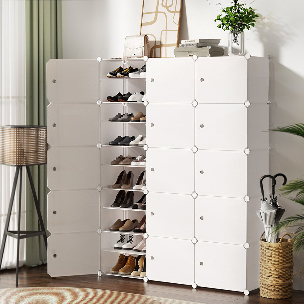 Elegant Stackable Shoe Rack Storage Cabinet