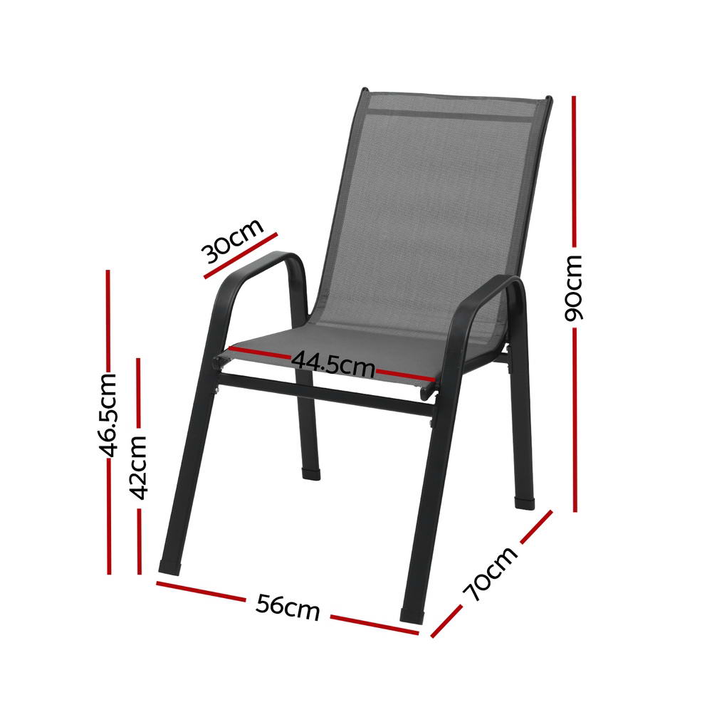 Gardeon Stackable Outdoor Dining Chairs Set