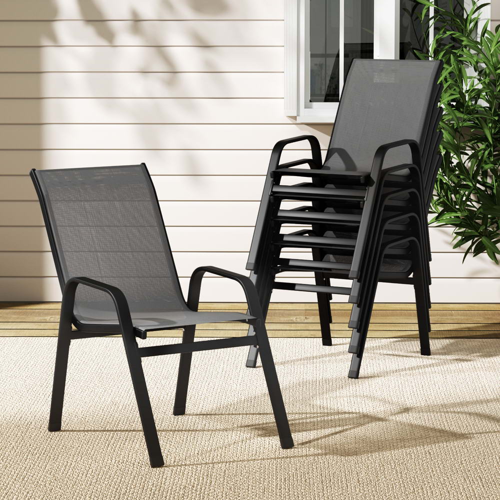 Gardeon Stackable Outdoor Dining Chairs Set