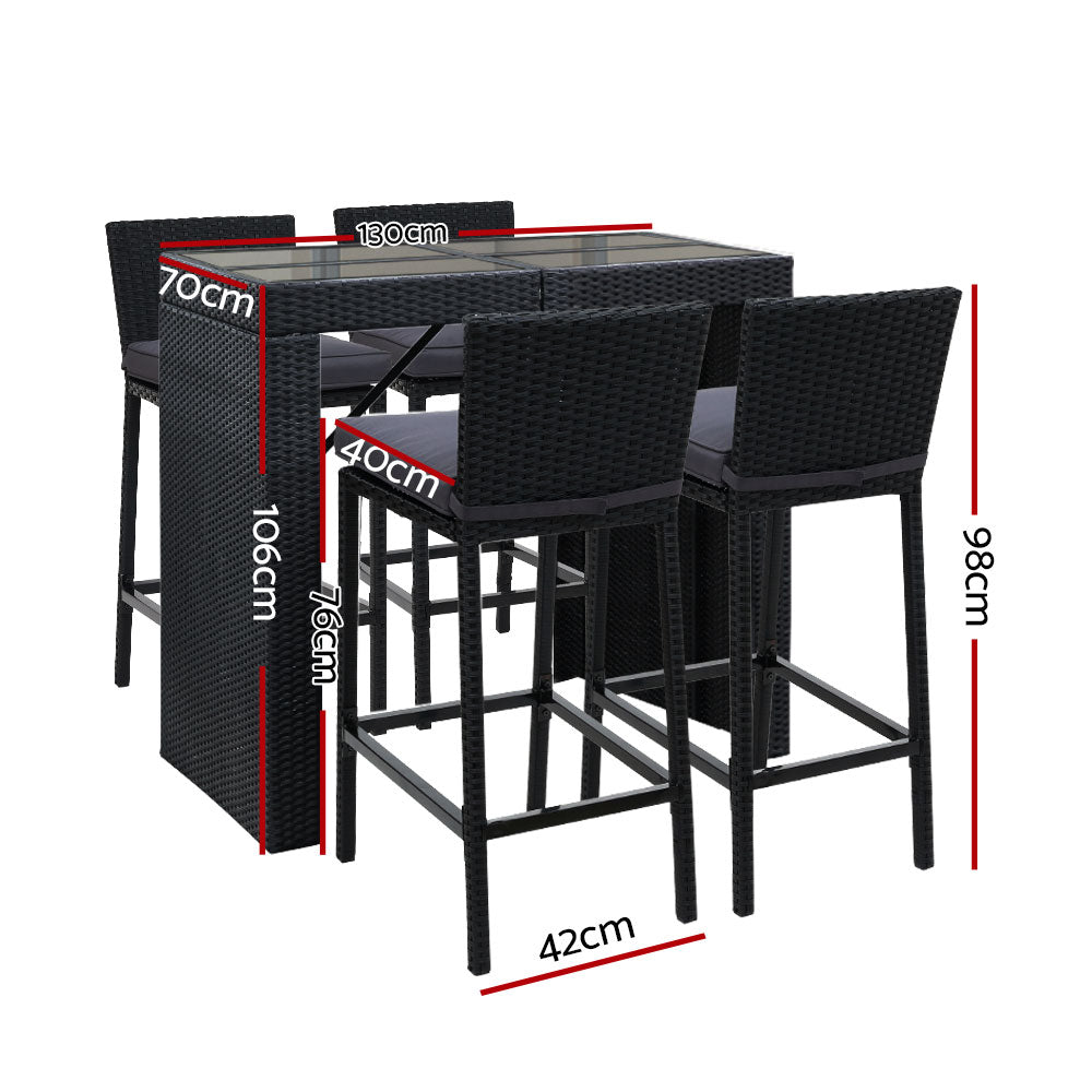 Gardeon 5-Piece Outdoor Bar Set