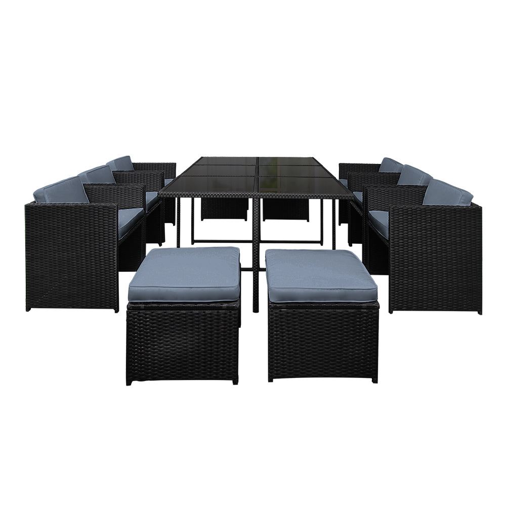 Gardeon 11-Piece Premium Wicker Dining Set