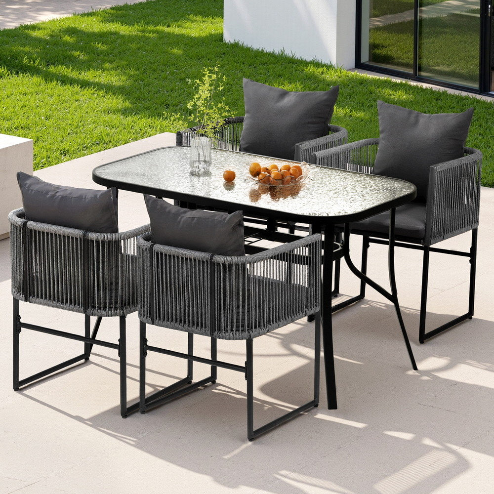 Gardeon 5-Piece Weather-Resistant Outdoor Dining Set