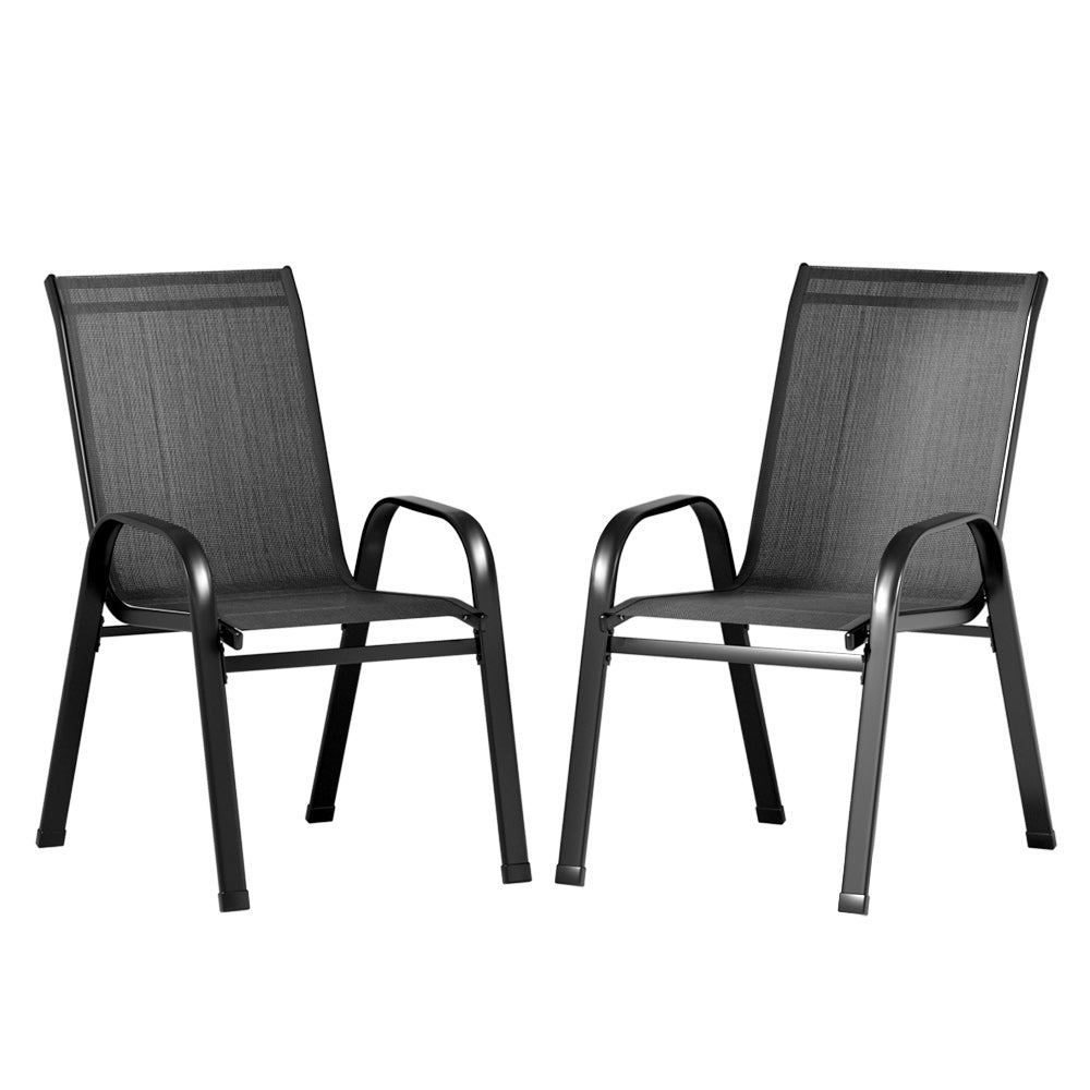 Gardeon Stackable Outdoor Dining Chair Set