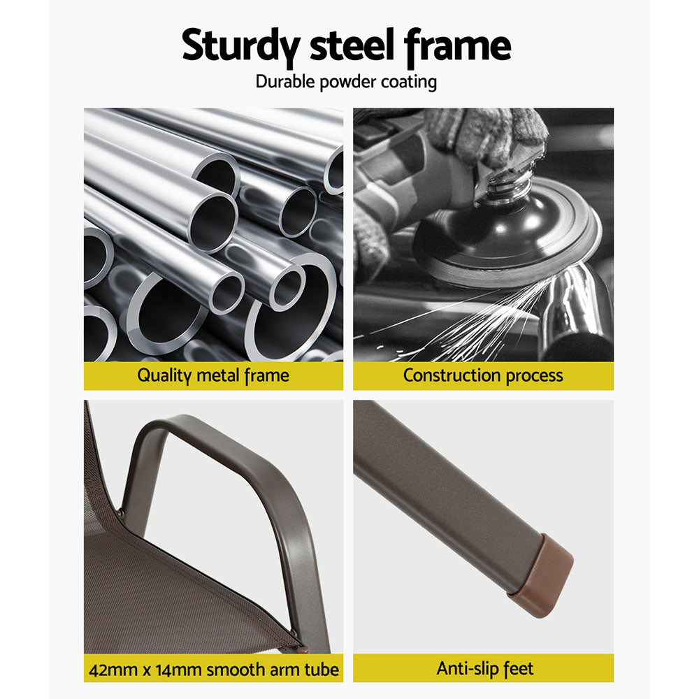 Gardeon Stackable Outdoor Dining Chairs Set