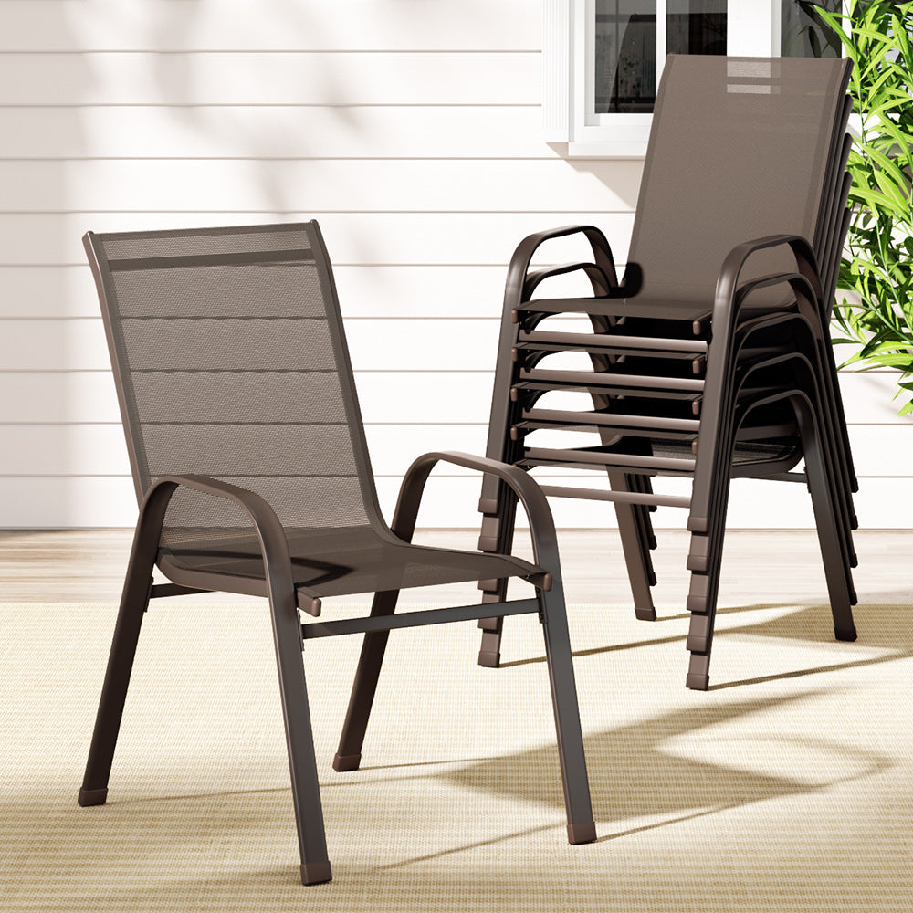 Gardeon Stackable Outdoor Dining Chairs Set