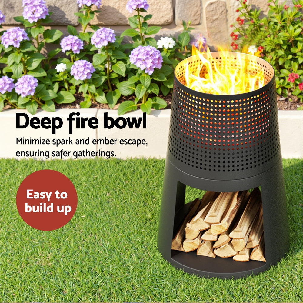 Deep Bowl Iron Outdoor Fireplace Fire Pit