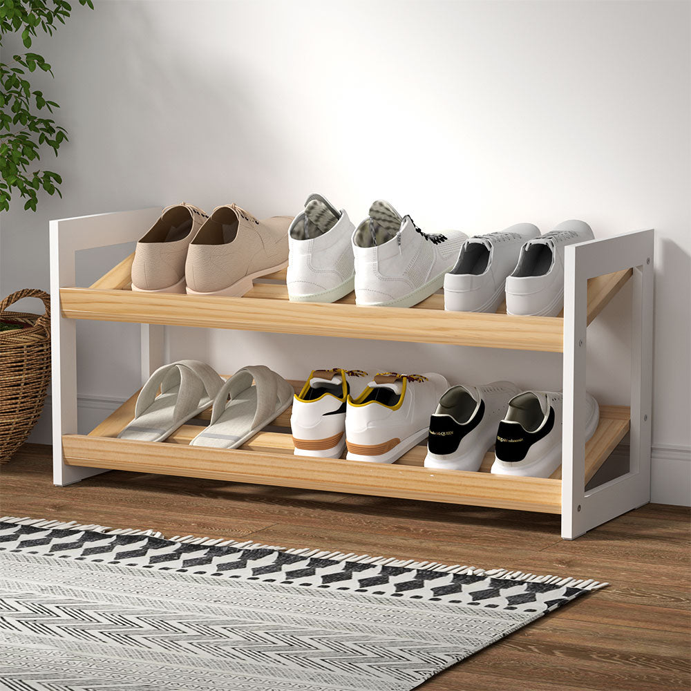 Elegant 2-Tier Shoe Rack for Stylish Storage