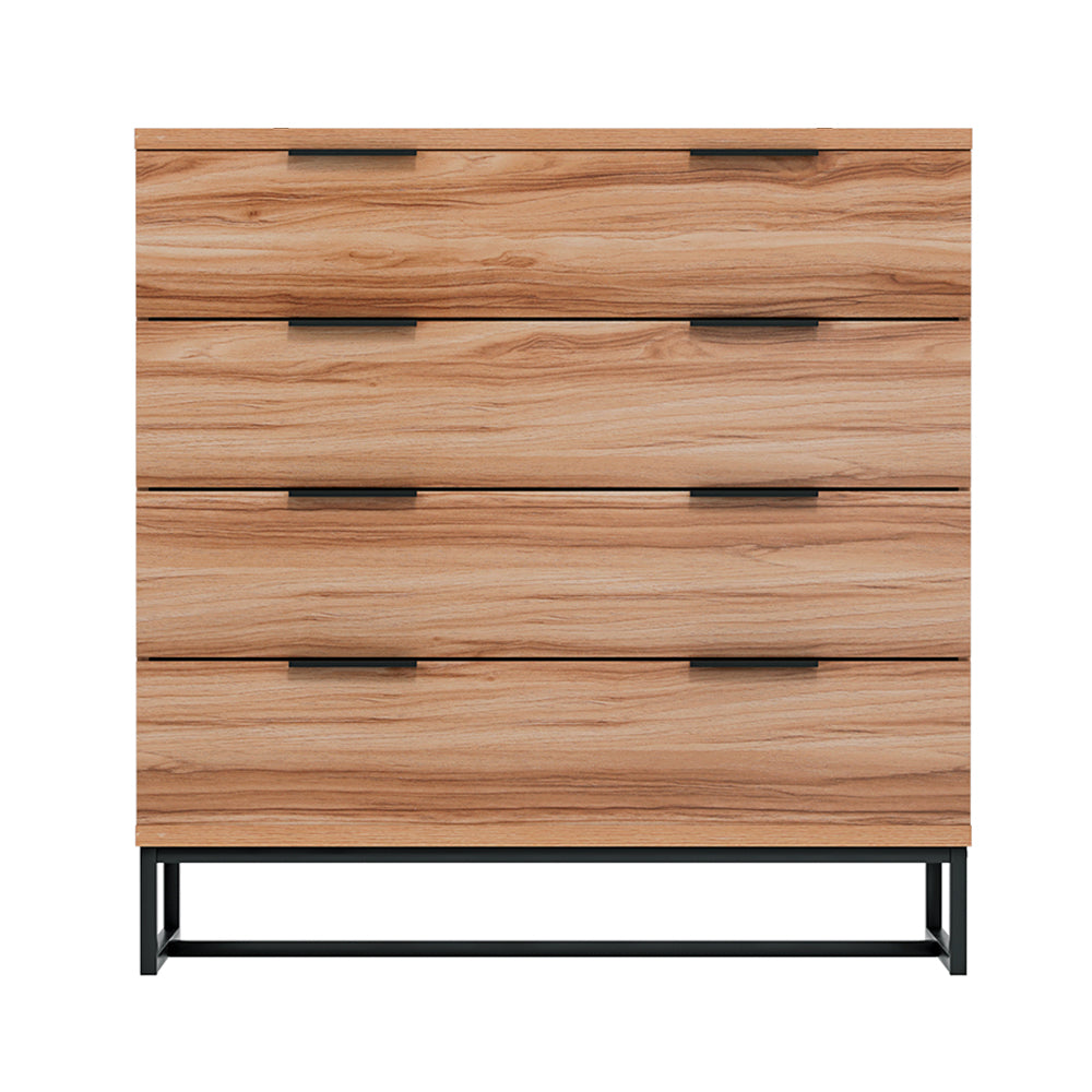 Elegant Rust Oak Chest of Drawers