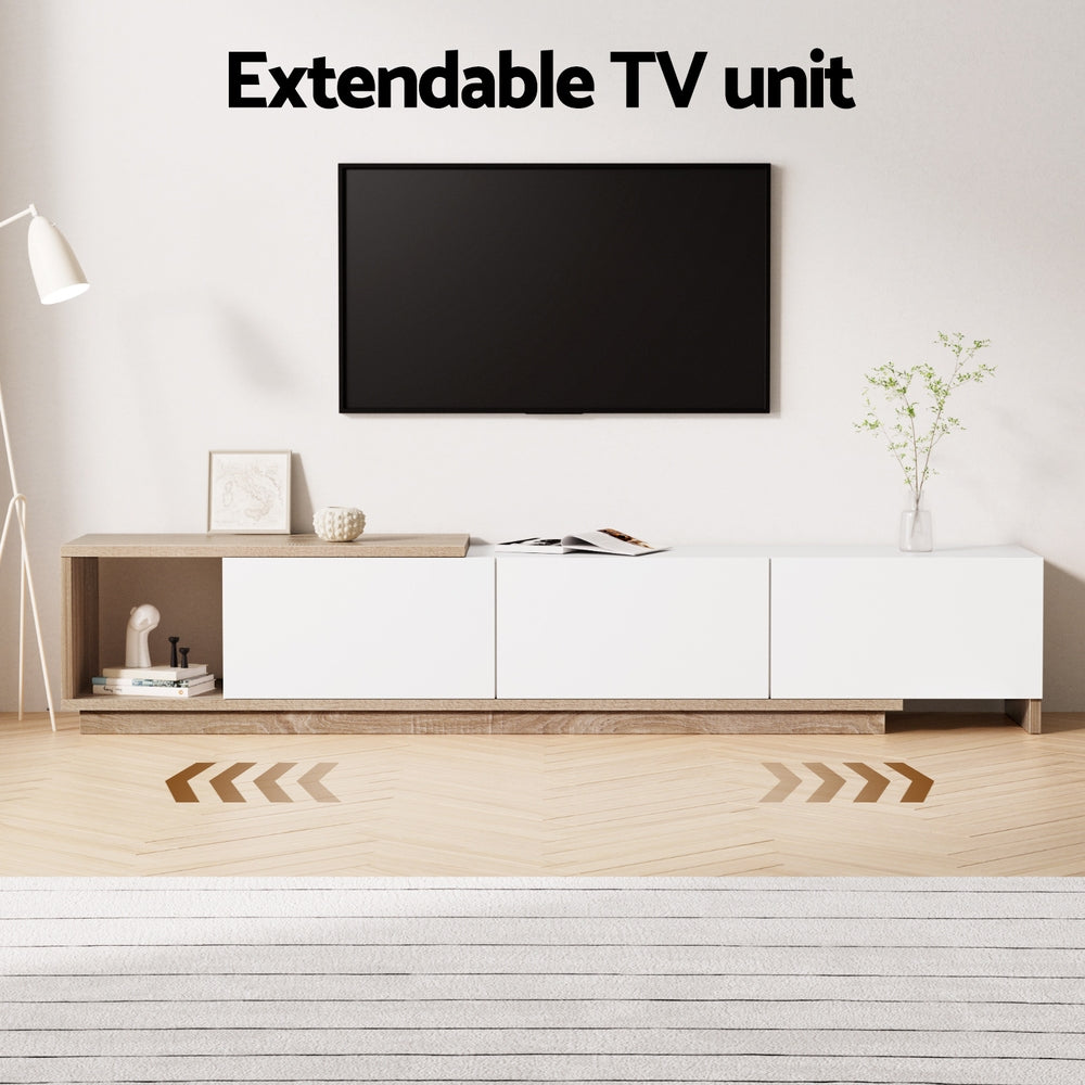 Artiss Extendable White Oak TV Cabinet