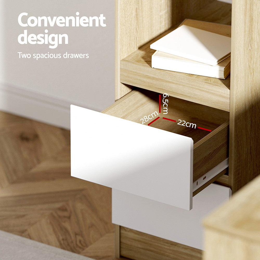 Artiss L-Shaped Computer Desk with Drawers