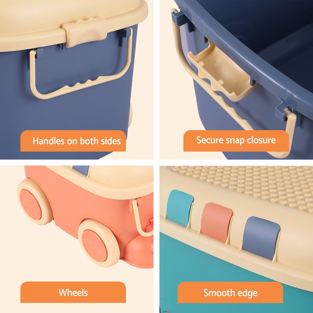 Keezi Car Toy Storage Box Set 3PCS