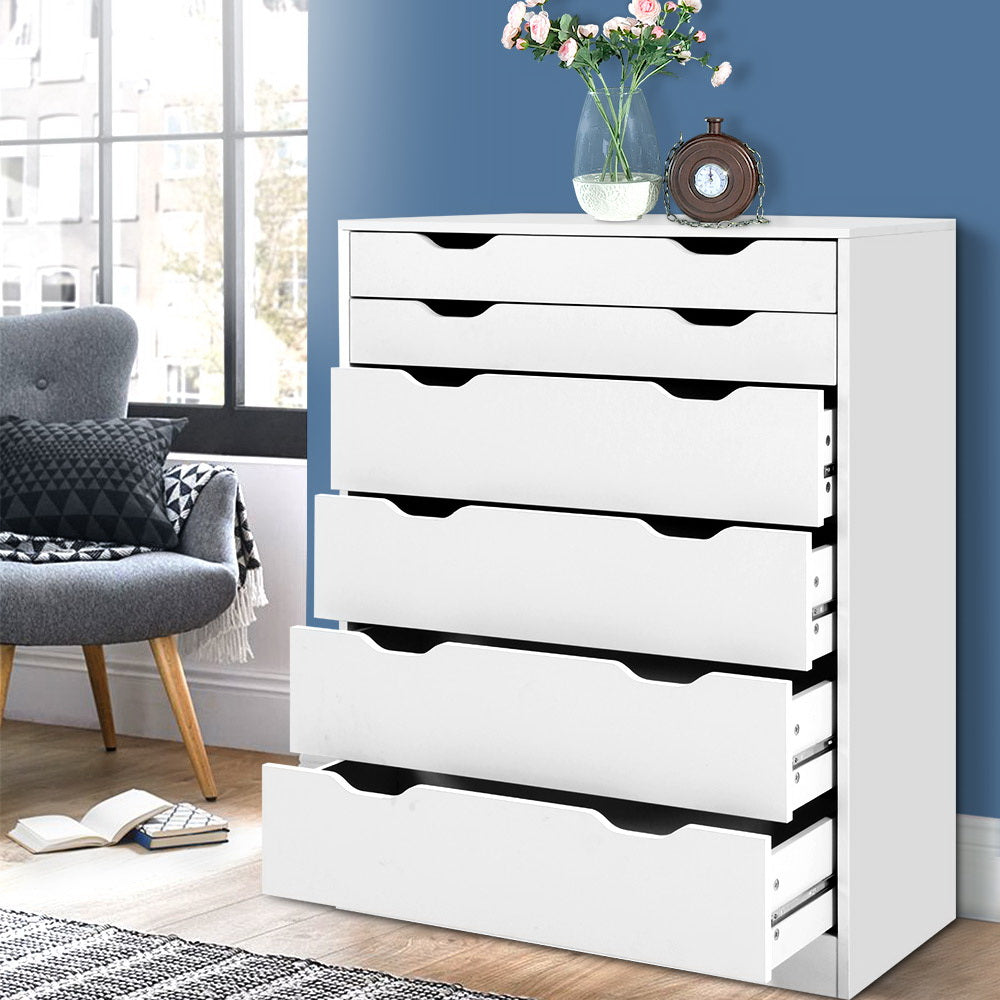 Scandinavian-Inspired 6 Drawer Tallboy Storage