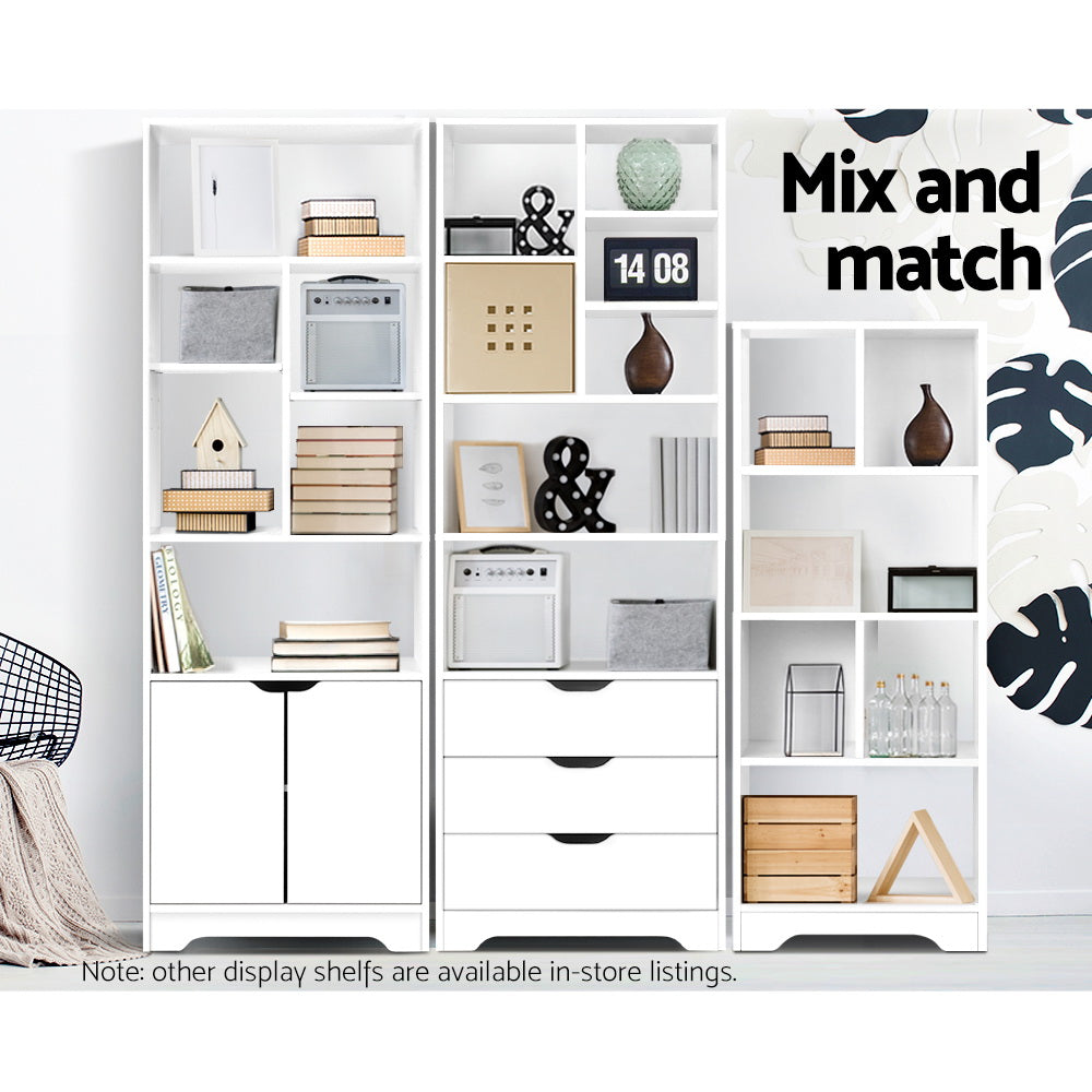 Artiss NANA White Bookshelf with Drawers