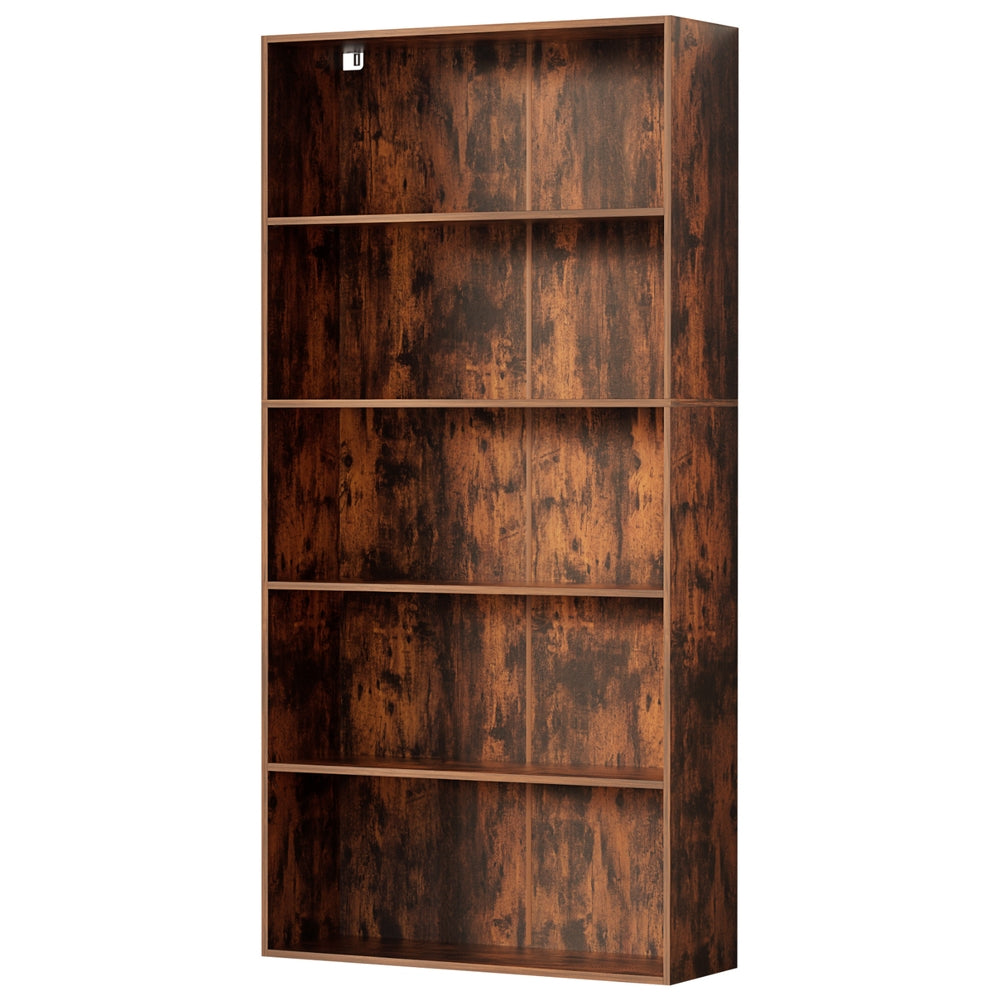 Artiss 5-Tier Walnut Bookshelf