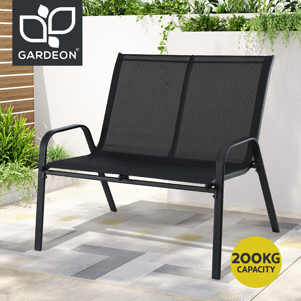Gardeon 2-Seat Steel Outdoor Patio Bench