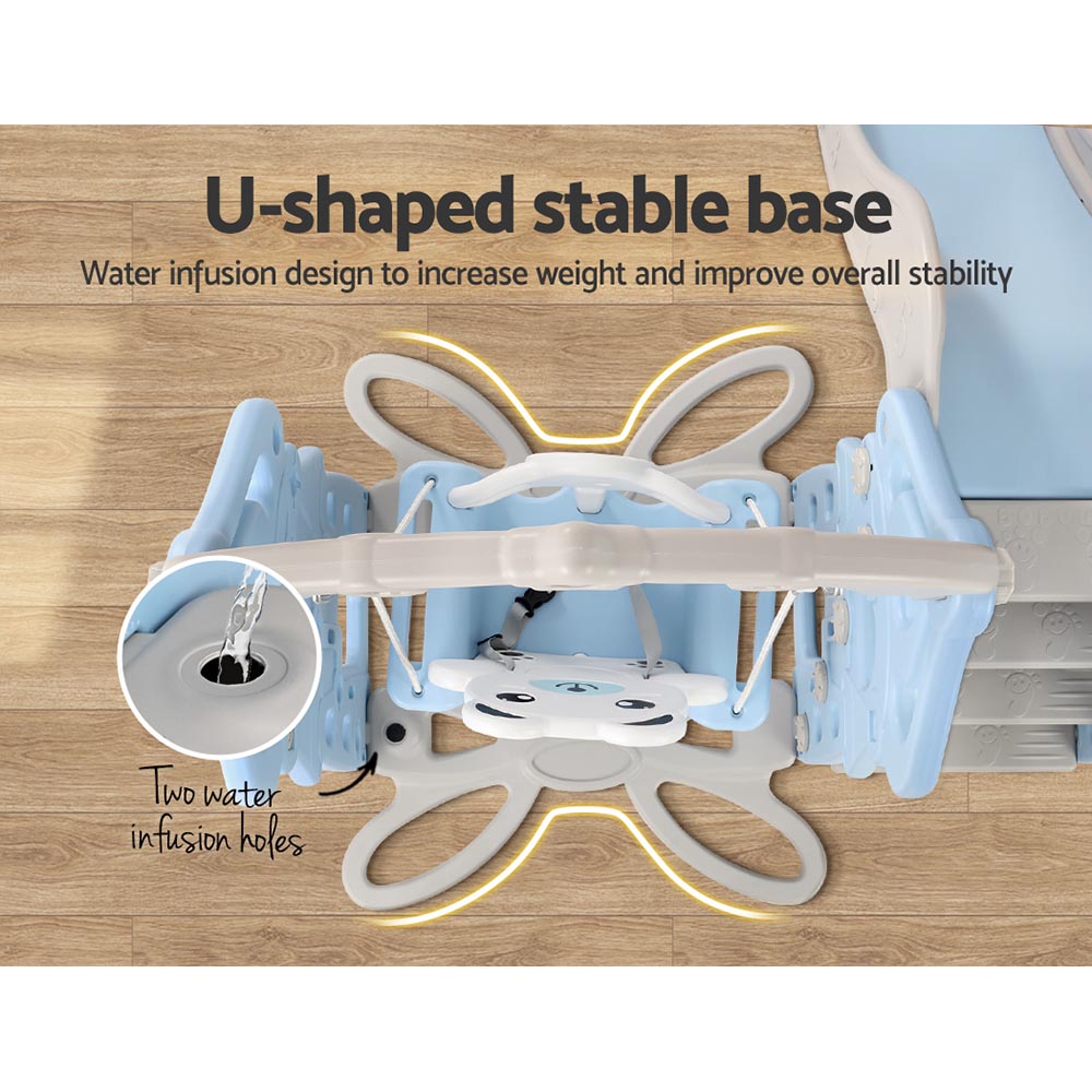 Keezi 5-in-1 Kids Slide Swing Set