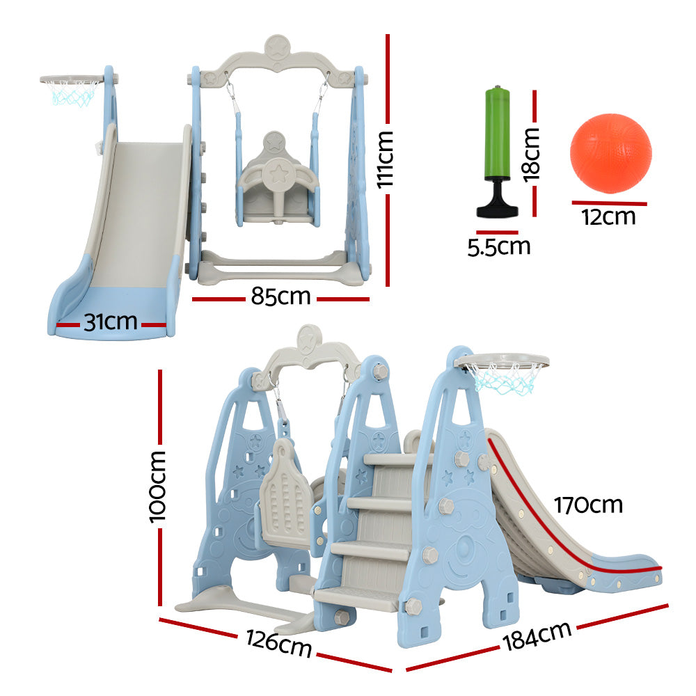 Keezi Kids 3-in-1 Slide Swing Set