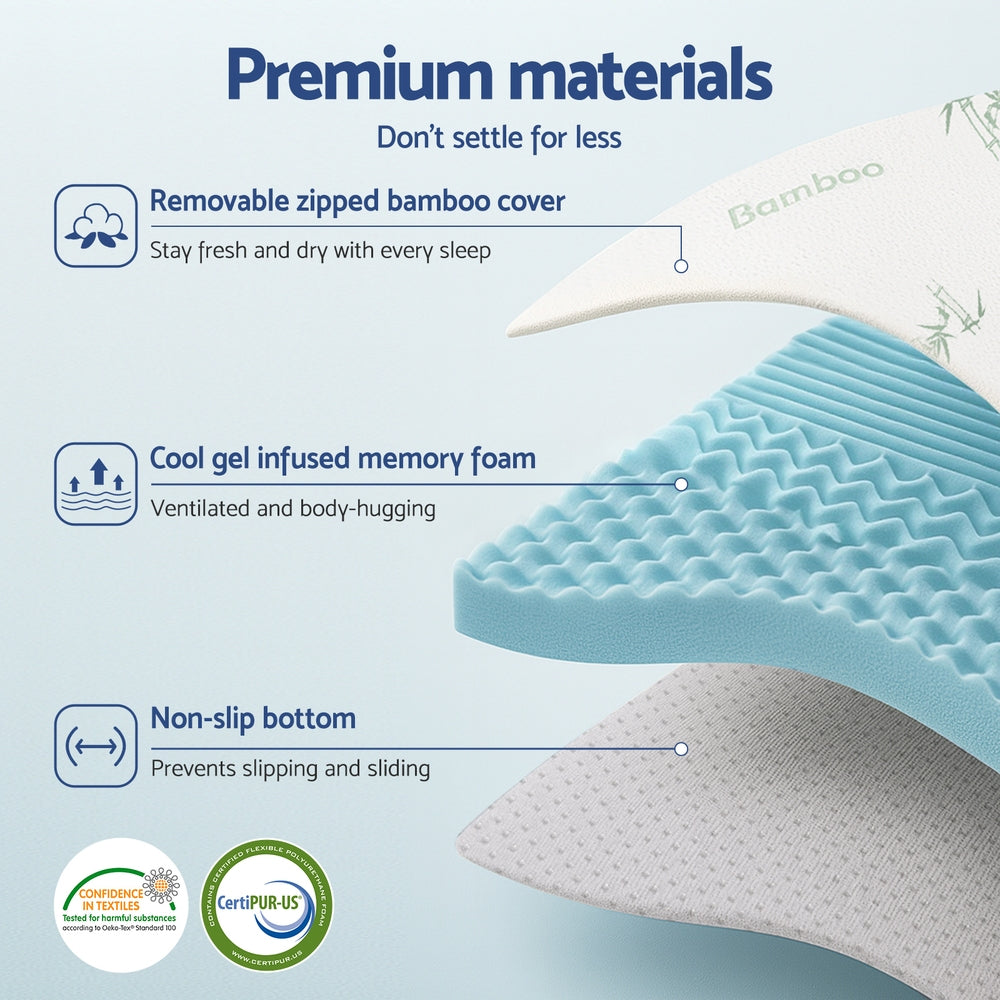 Giselle Bedding 7-Zone Memory Foam Topper