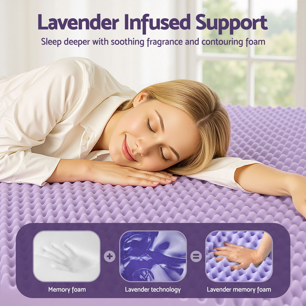 Giselle 5cm Lavender-Infused Memory Foam Topper