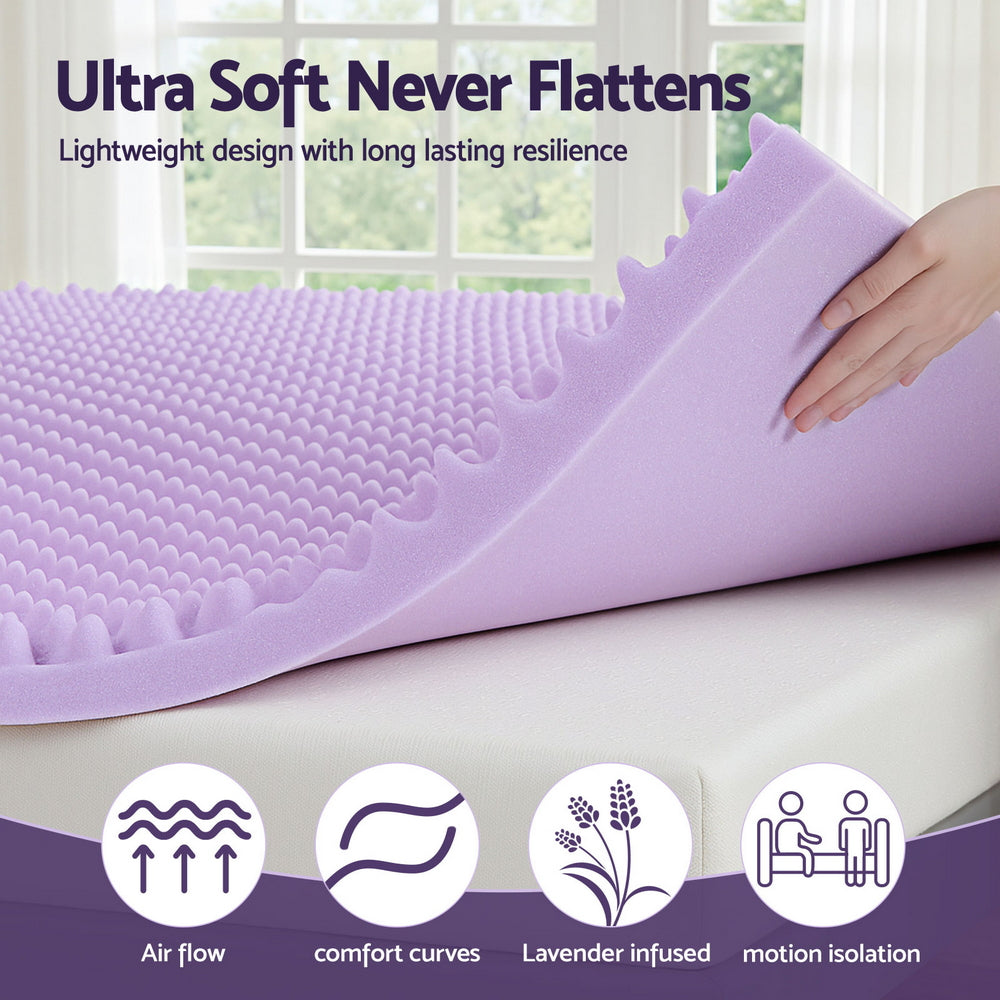 Giselle 5cm Lavender-Infused Memory Foam Topper