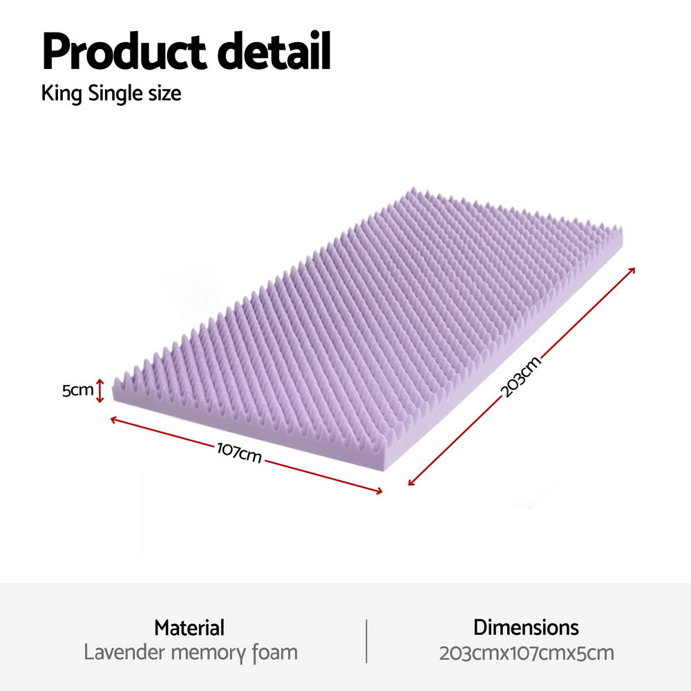 Giselle 5cm Lavender-Infused Memory Foam Topper