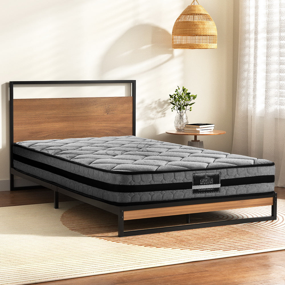 Artiss Metal Bed Frame King Single Size Beds Platform with Mattress