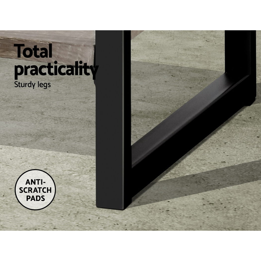 Artiss Modern 3-Tier Bookshelf in Black and Oak