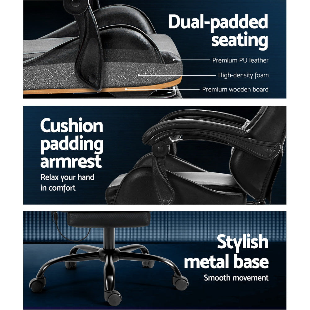 Artiss Ergonomic 6 Point Massage Office Chair