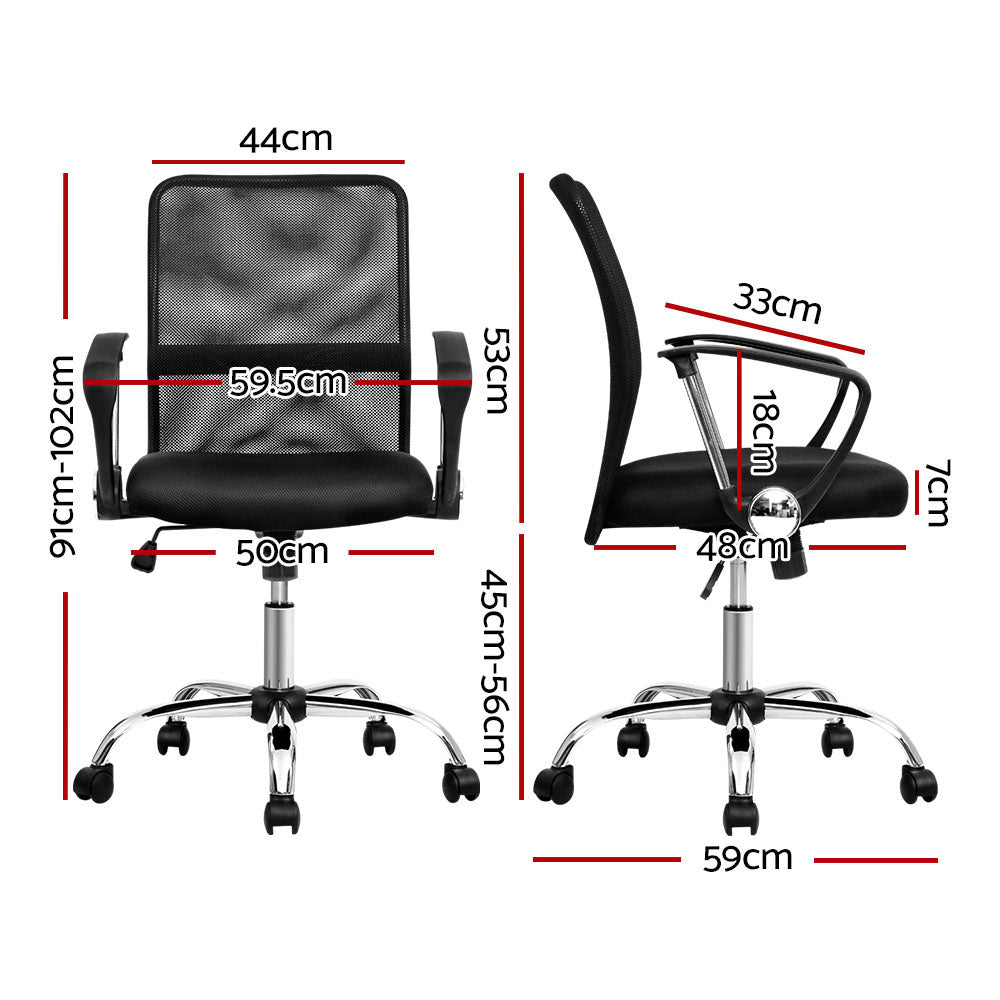 Artiss Mid Back Mesh Office Chair