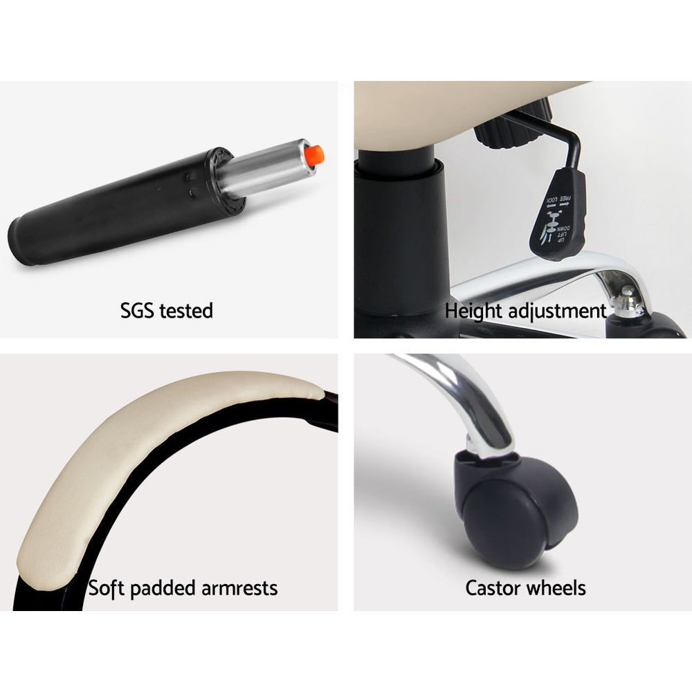 Artiss Beige Leather Executive Office Chair