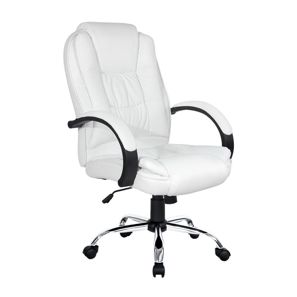 Artiss Executive Leather Office Chair - White