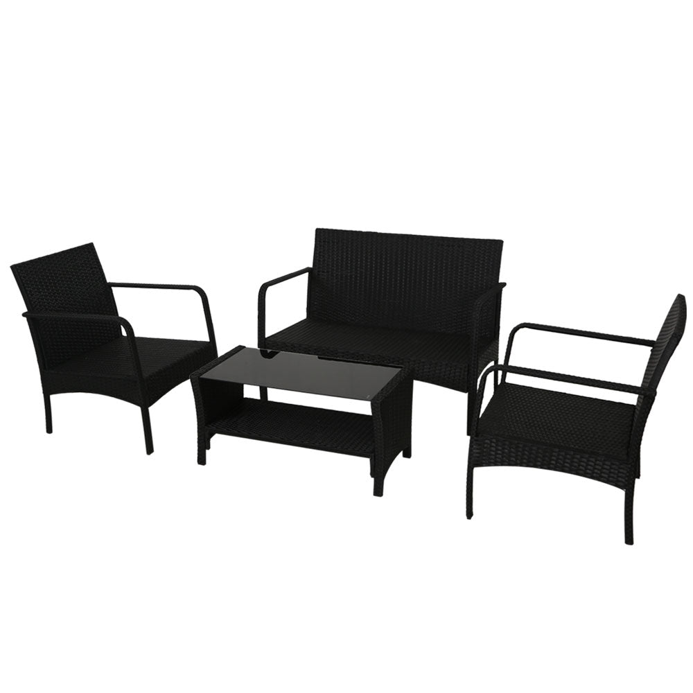 Gardeon 4-Piece Rattan Outdoor Sofa Set