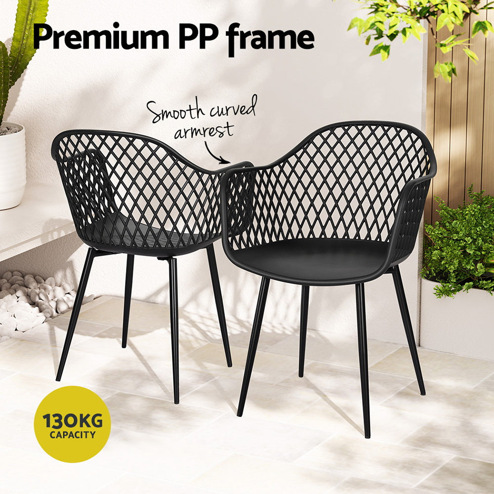 Gardeon Stylish 4PC Outdoor Dining Chairs