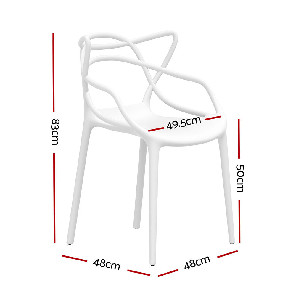 Gardeon 4PC Stackable Outdoor Dining Chairs