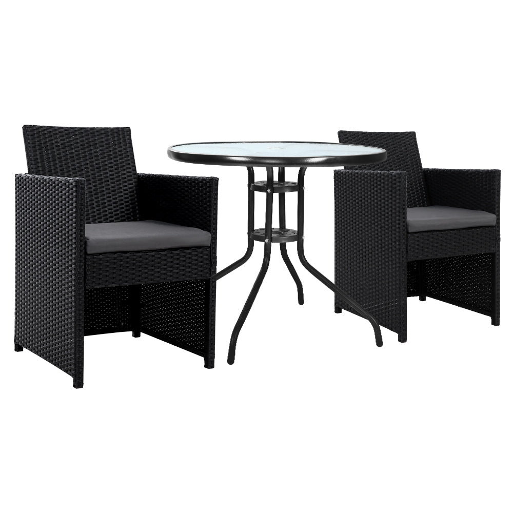 Gardeon Elegant 3PC Rattan Bistro Set