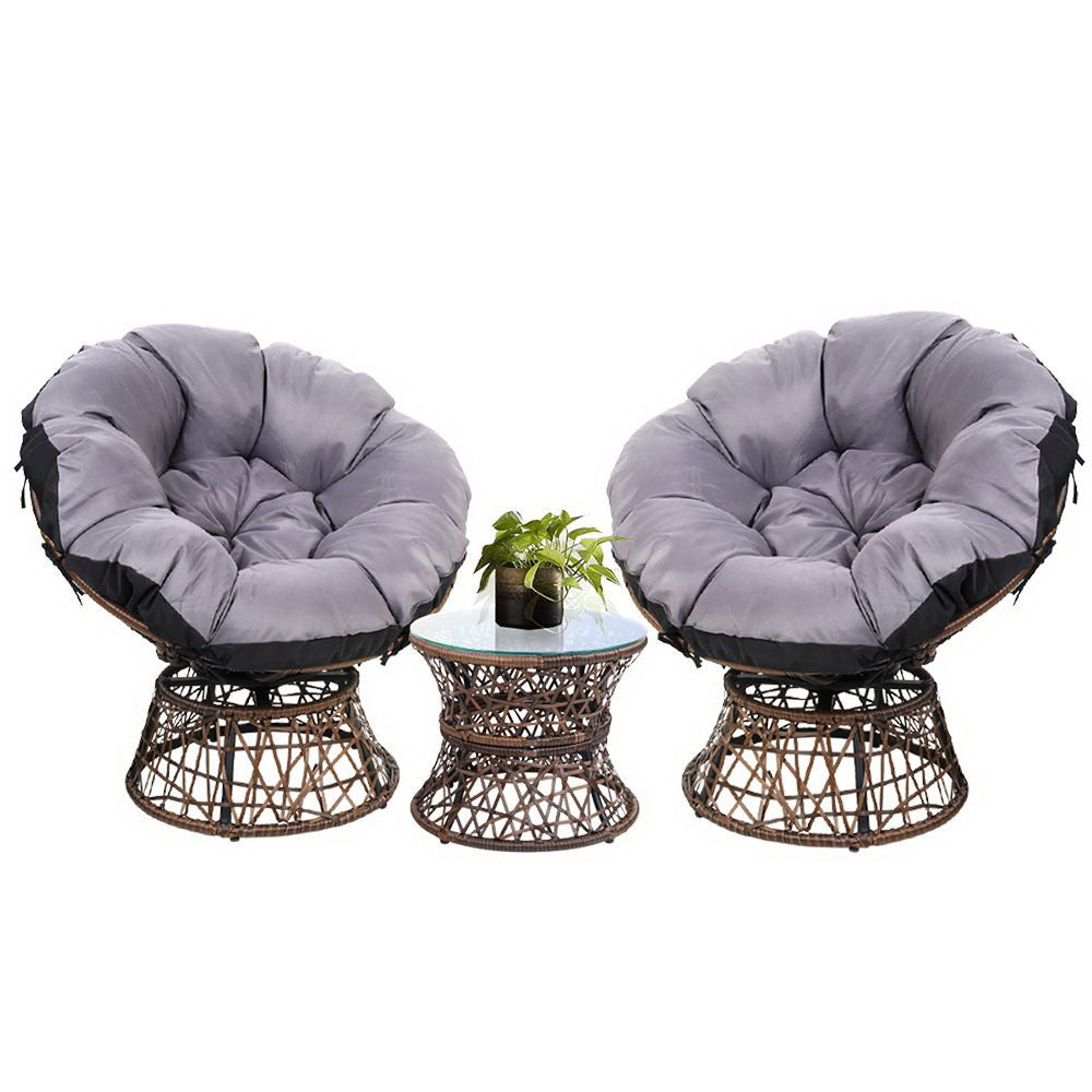 Gardeon Outdoor Wicker Papasan Lounge Set