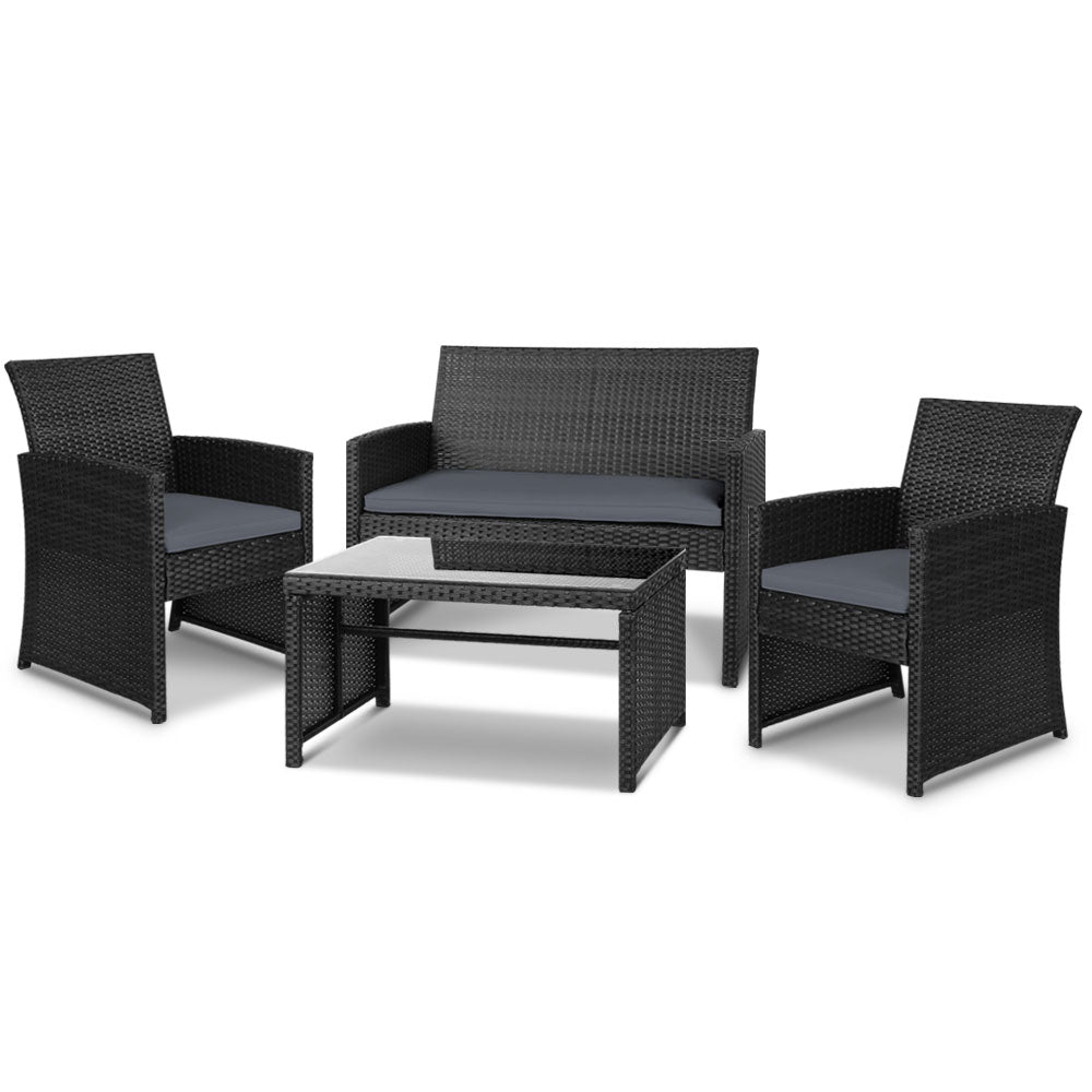 Gardeon 4-Piece Weather-Resistant Rattan Sofa Set