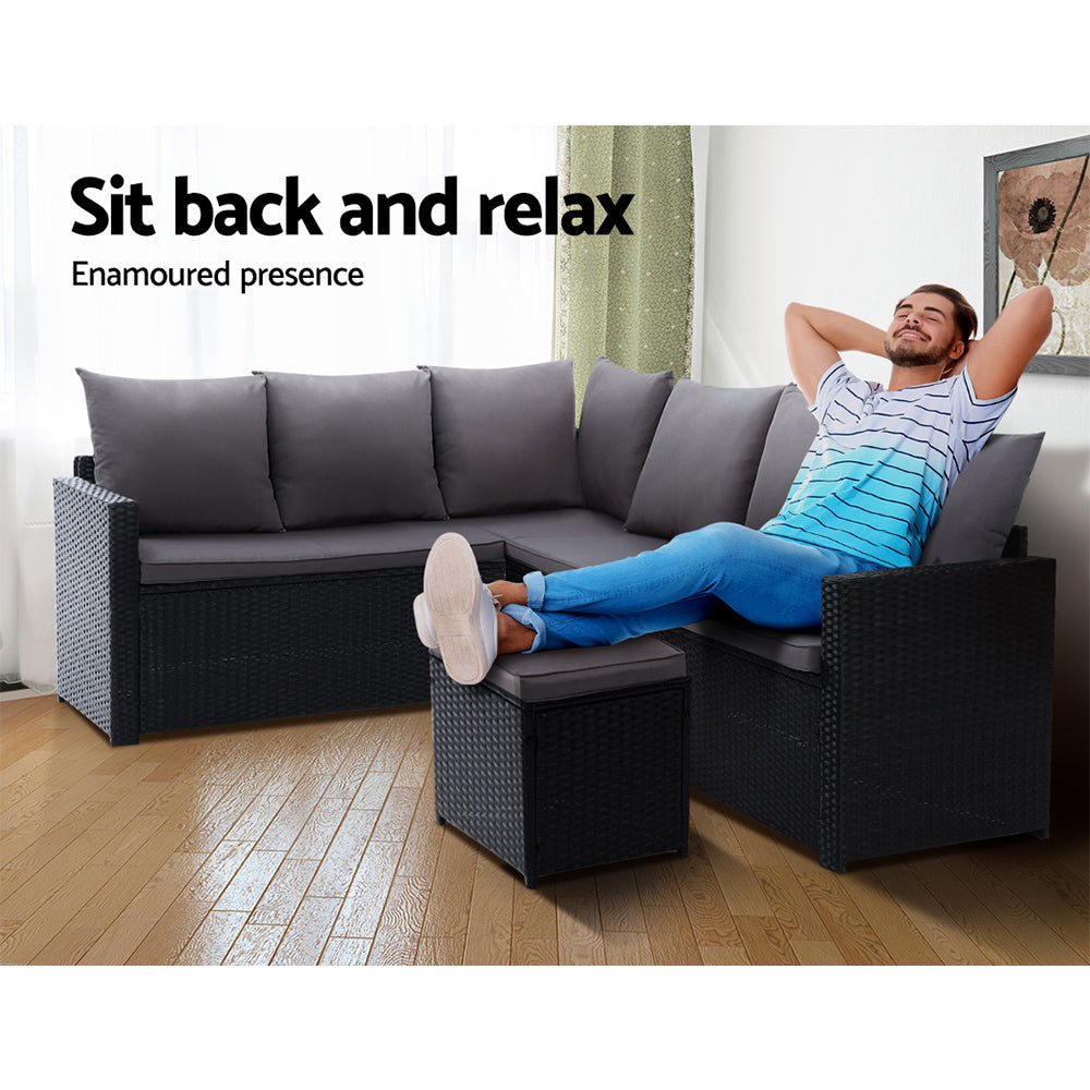 Gardeon Modular Outdoor Wicker Sofa Set